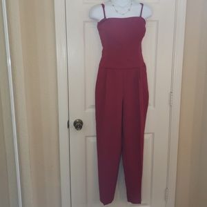 White House Black Market Merlot Jumpsuit
